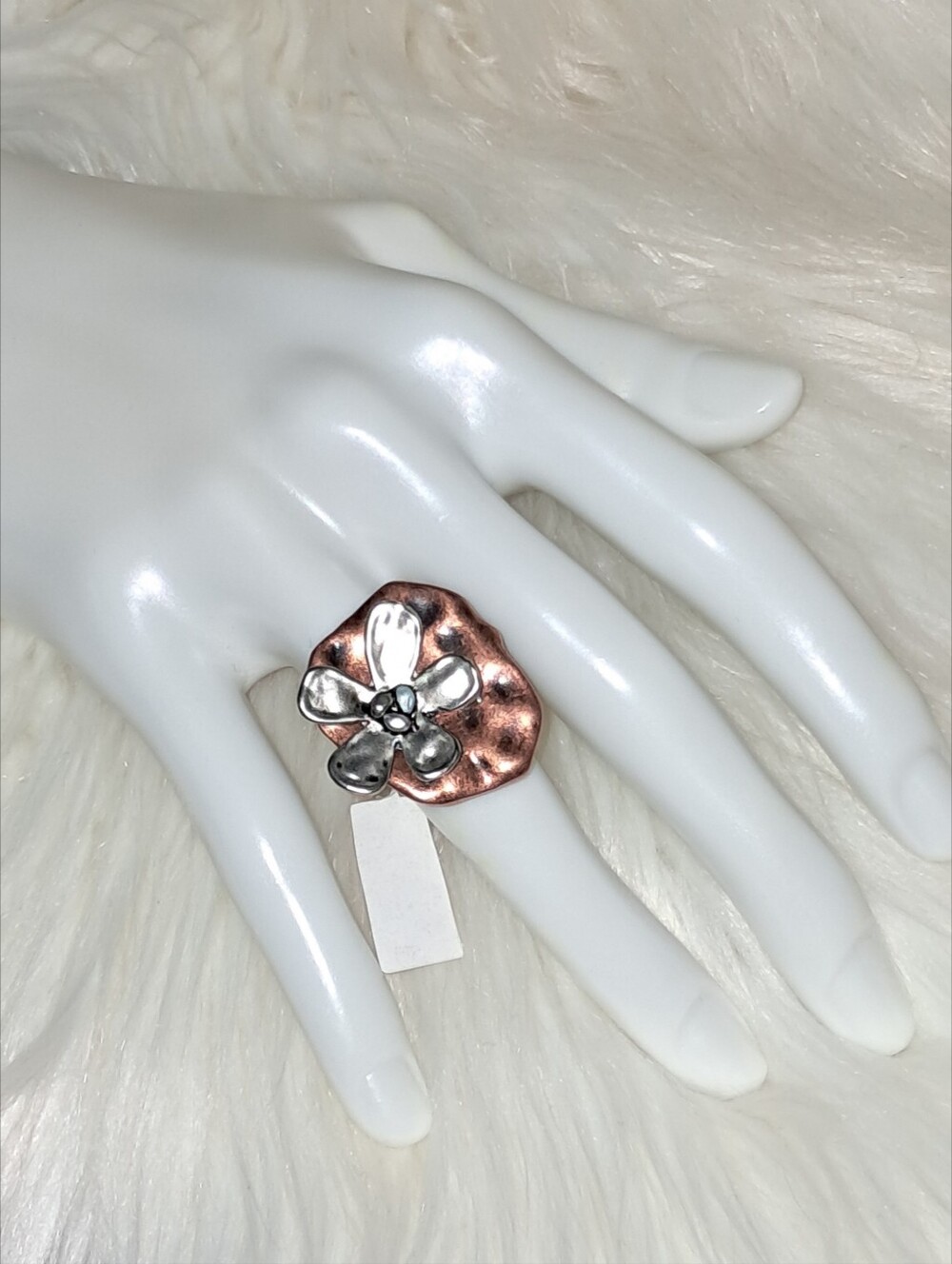 Artisian Mixed Metal Boho Style Ring